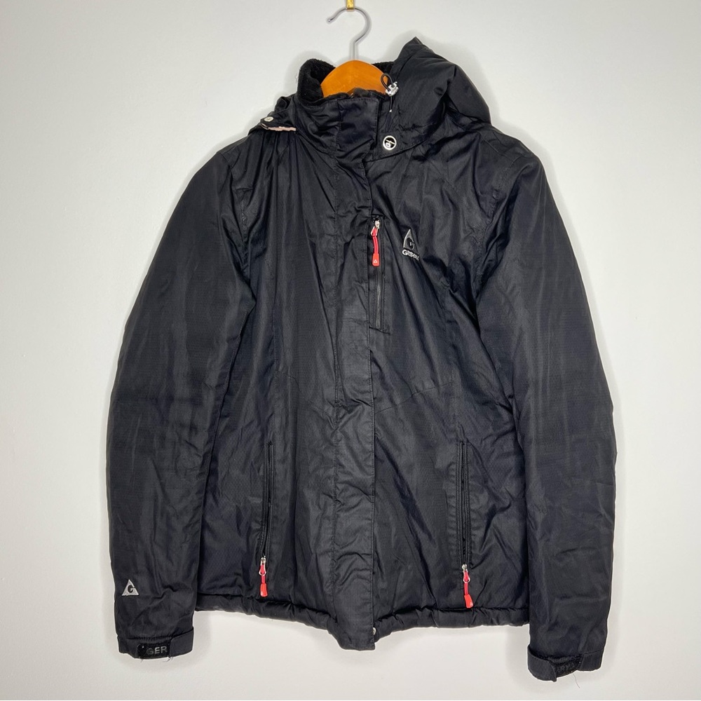 Gerry Hooded Snow Winter Outdoor Warm Winter Jacket Zip Up Hooded Black Pink